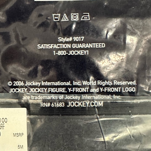 6 Pkg Men’s Vintage Jockey 38 Brief White 2006 Y Front Fly Style 9017 Full Rise - Picture 5 of 7